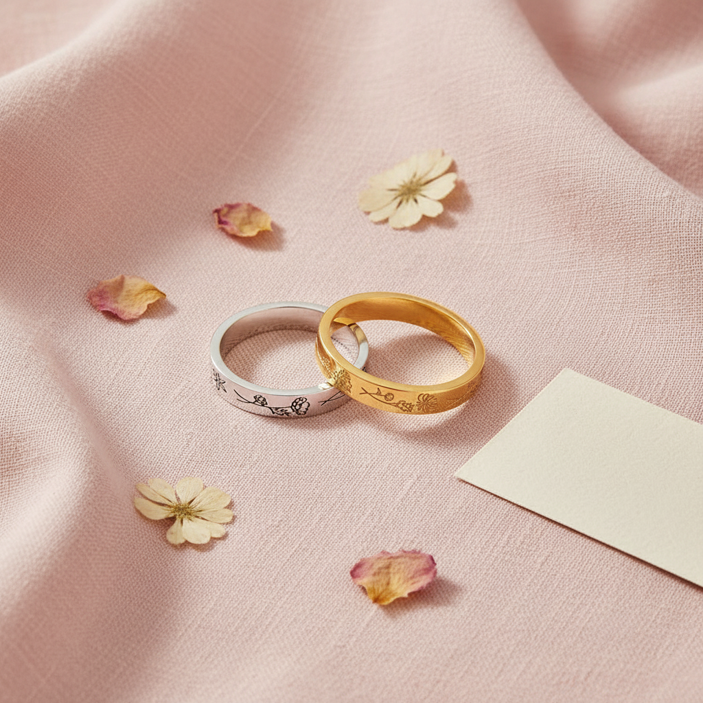 Birth Month Ring - Flat Lay