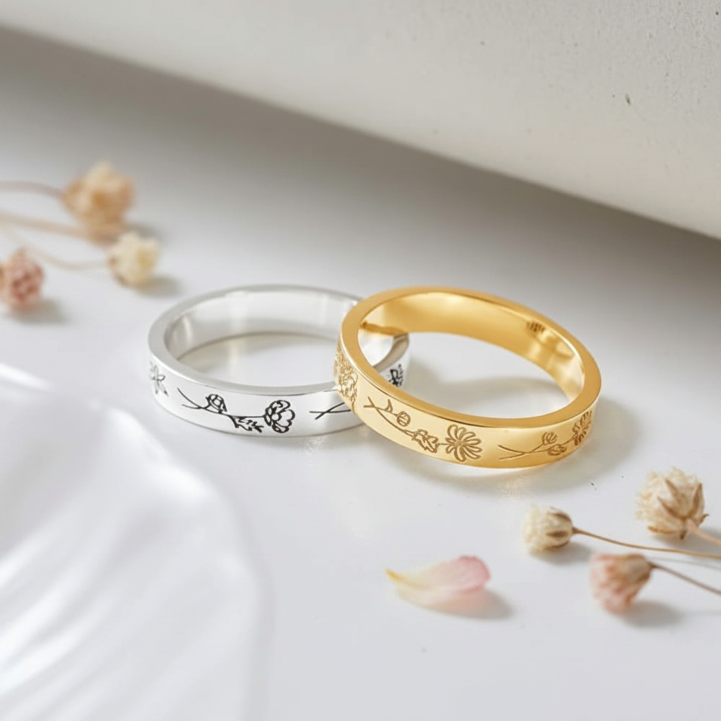 Birth Month Ring - Marble