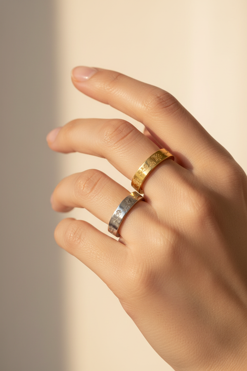 Birth Month Ring - On Model