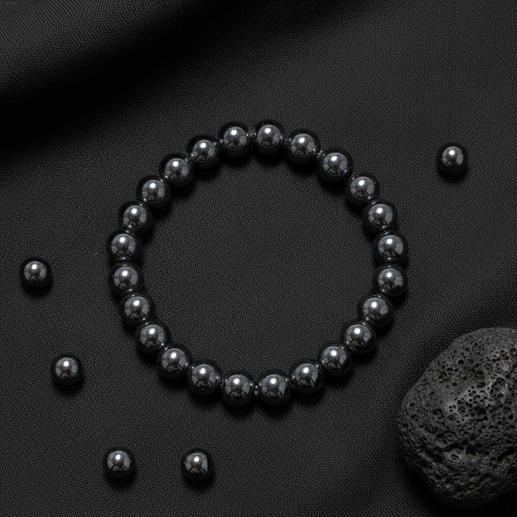 Hematite Bracelet - Flat Lay