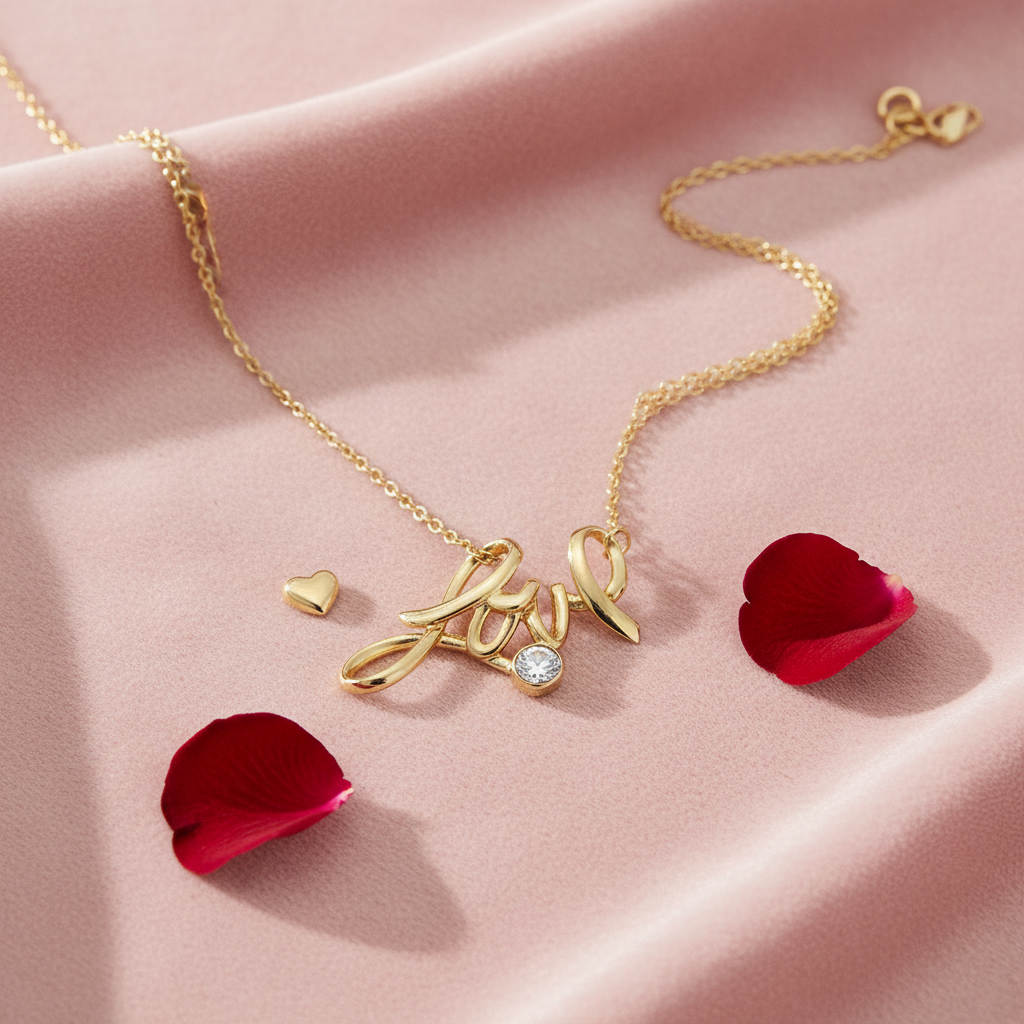 Love Necklace - Flat Lay