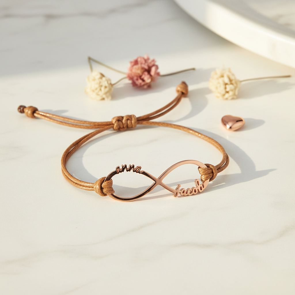 Mom Infinity Bracelet - Marble