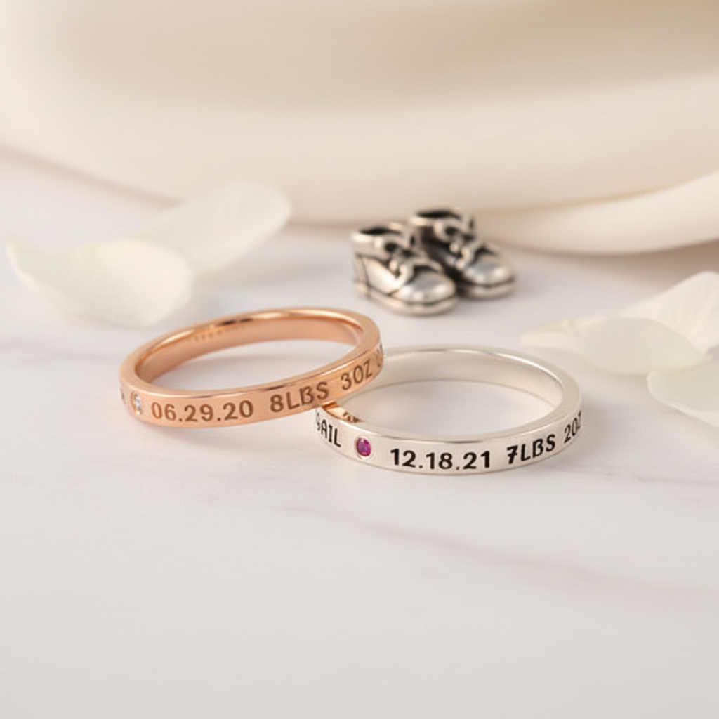 New Mom Ring - Marble