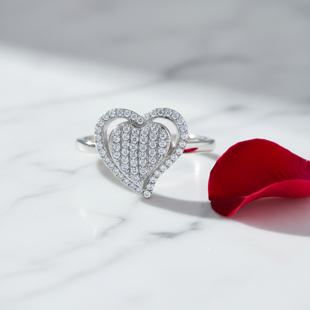TS192 Heart Ring - Marble